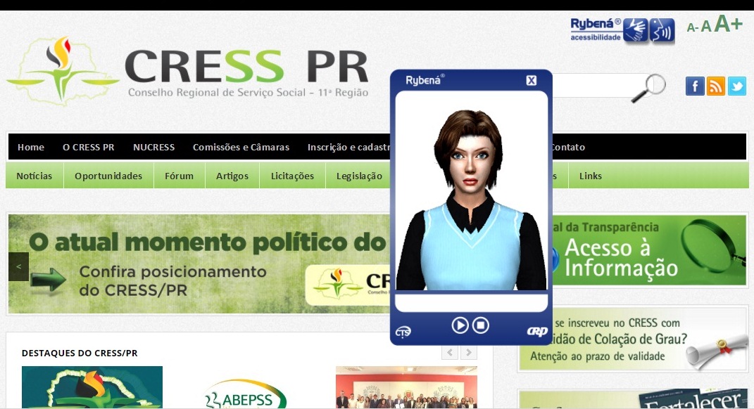 Site do CRESS-PR ganha ferramenta de acessibilidade - CRESS-PR